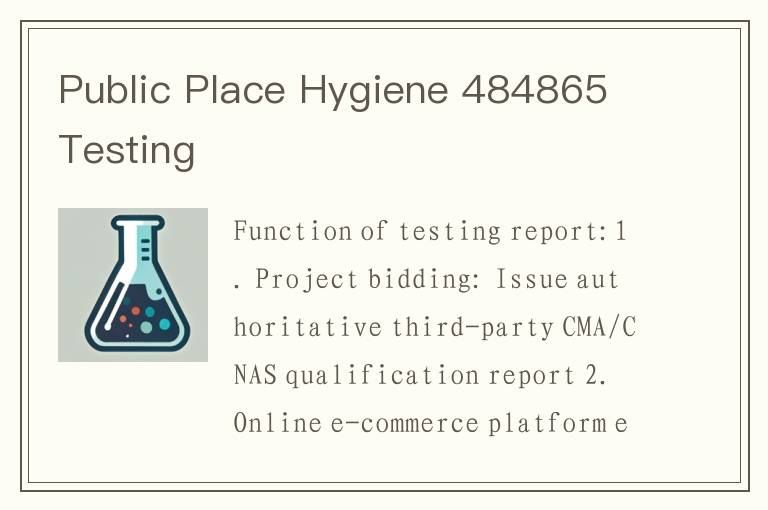 Public Place Hygiene 484865 Testing