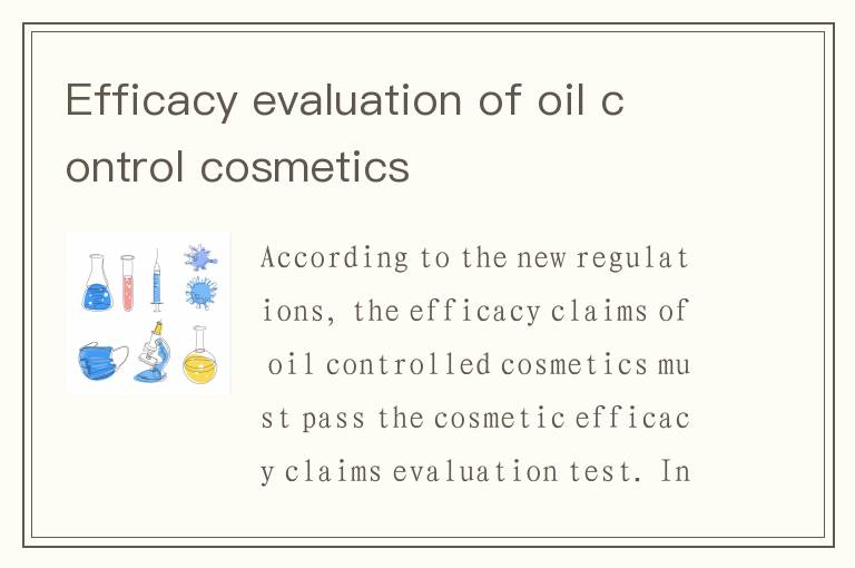 Efficacy evaluation of oil control cosmetics